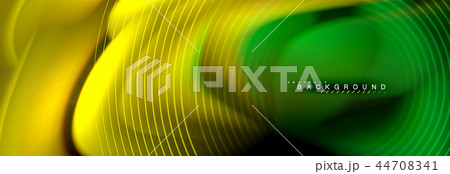 Fluid color wave line background. Trendy abstract layout template for business or technology 44708341
