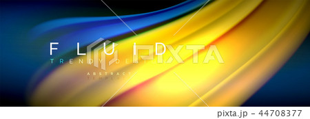 Fluid color wave line background. Trendy abstract layout template for business or technology Fluid color wave line background. Trendy abstract layout template for business or technology 44708377