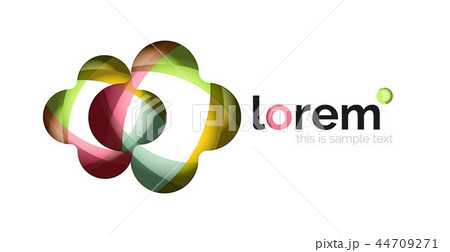 Abstract geometric logo design, overlapping shapes Abstract geometric logo design, overlapping shapes 44709271