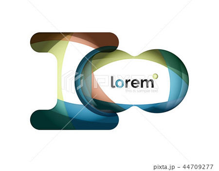 Abstract geometric logo design, overlapping shapes Abstract geometric logo design, overlapping shapes 44709277