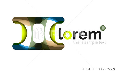 Abstract geometric logo design, overlapping shapes 44709279