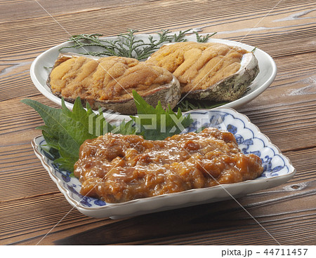 塩ウニと焼きウニ 塩ウニと焼きウニ 44711457