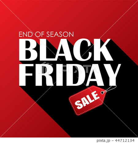 Black friday sale banner white text red background 44712134