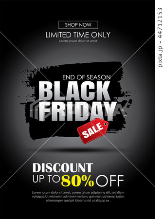 Black friday sale for shopping flyer template. 44712153