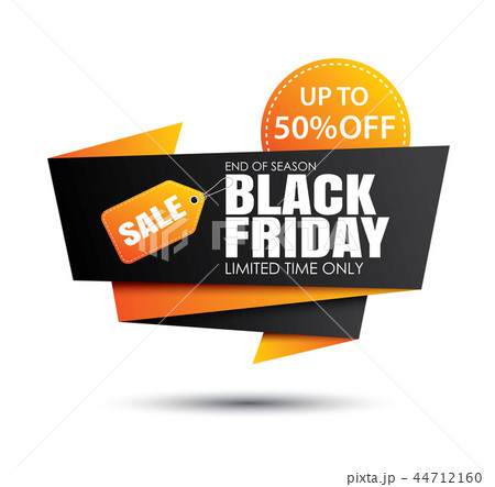 Black friday sale black and yellow banner template 44712160