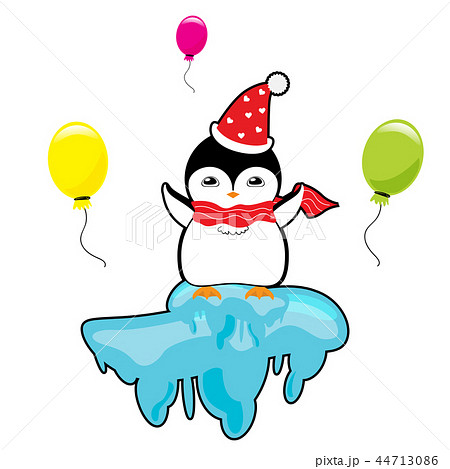 cute of a penguin cartoon celebrating Christmas cute of a penguin cartoon celebrating Christmas 44713086