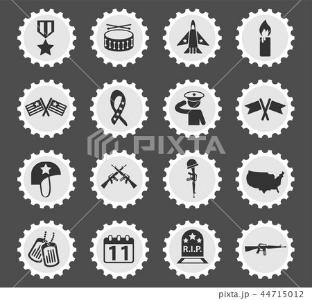 veterans day icon set 44715012