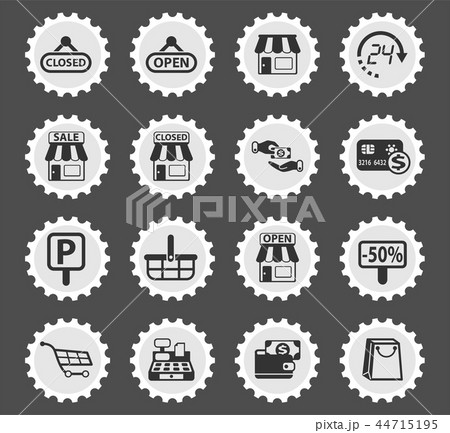 shop icon set 44715195