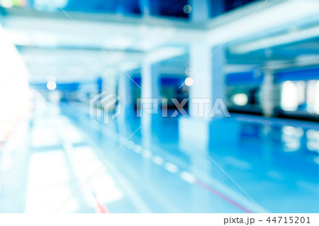 Defocused image of swimming pool with red dividers 44715201