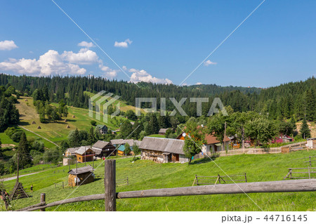 heat summer street small village in the middle of 44716145