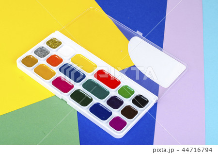 Colored paints for drawing school art 44716794