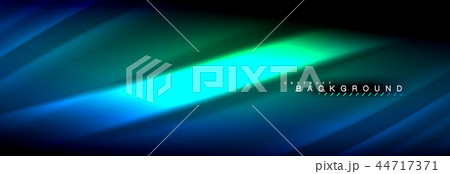 Neon glowing fluid wave lines, magic energy space light concept, abstract background wallpaper 44717371