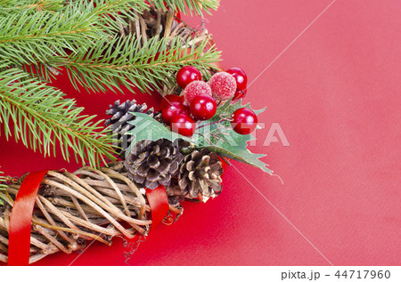 Christmas wreath of natural twigs Christmas wreath of natural twigs 44717960