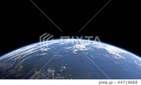 Earth view from space or spacestation in low orbit 44719688