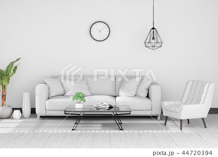 Living room interior in modern style, 3d render 44720394