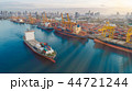 Container ship from sea port working for delivery. 44721244