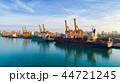 Container ship from sea port working for delivery. 44721245