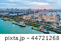 Aerial view Oil refinery factory and ship tanker  44721268
