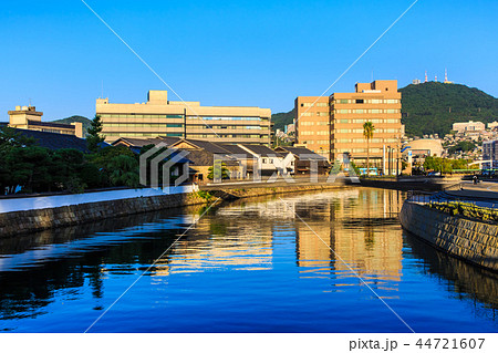 出島表門橋 朝風景 【長崎県長崎市】 出島表門橋 朝風景 【長崎県長崎市】 44721607
