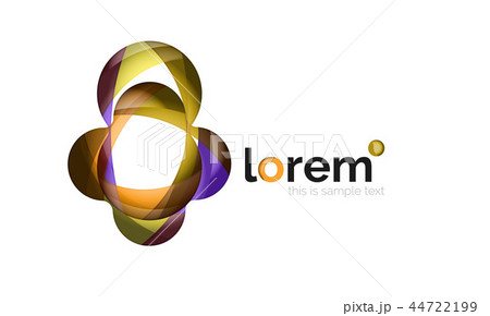 Abstract geometric logo design, overlapping shapes Abstract geometric logo design, overlapping shapes 44722199