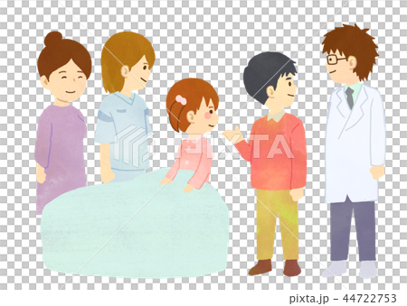 【医療】治療の経過と笑顔 44722753