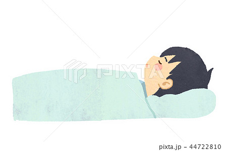 医療 寝てる男の子のイラスト素材