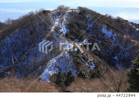 冬の神奈川の二ノ塔と三ノ塔の中間点から二ノ塔山頂を見上げる(江ノ島方面) 44722944