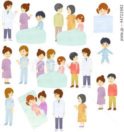 Medical Palliative Care Set 3 Of Child Stock Illustration