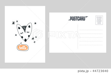 Cute fox head vector illustration 44723640