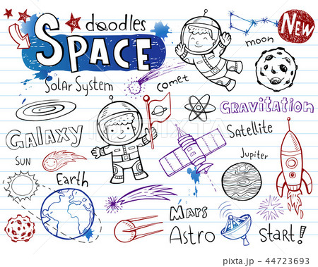 Space doodles collection 44723693