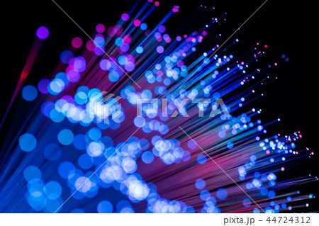 カラフルな光のパーティクルイメージ 44724312