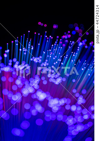 カラフルな光のパーティクルイメージ 44724314