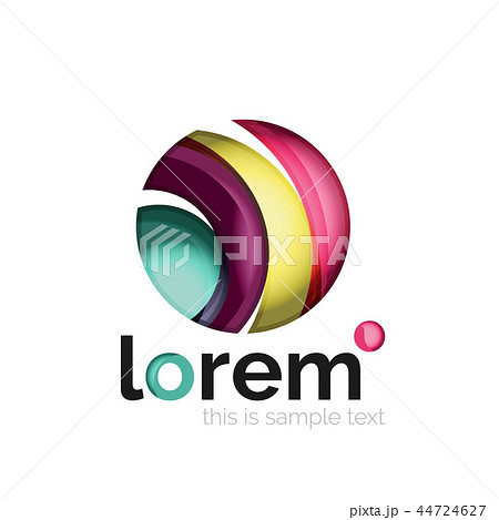 Abstract geometric logo created with overlapping smooth shapes Abstract geometric logo created with overlapping smooth shapes 44724627