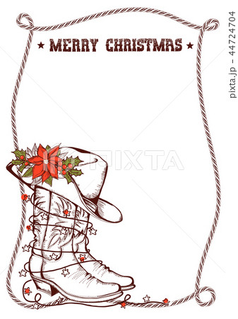Western Christmas greeting card 44724704
