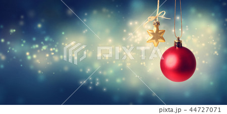Christmas star and bauble ornaments 44727071
