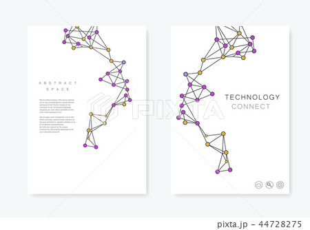 Abstract design composition and line intersection structure 44728275