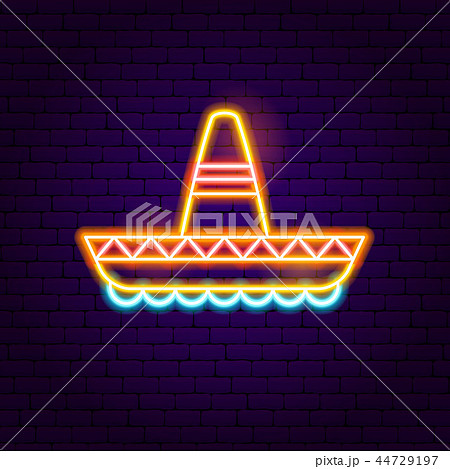 Mexican Sombrero Neon Sign 44729197