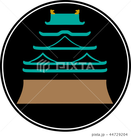 名古屋城マーク3のイラスト素材 名古屋城マーク3のイラスト素材