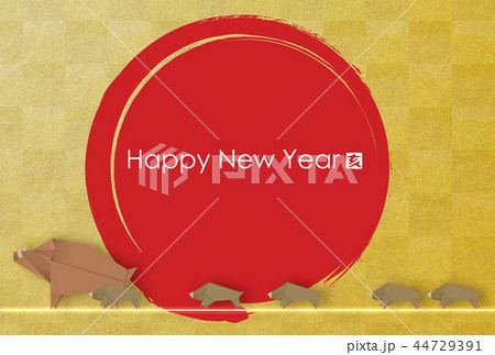 2019年亥年年賀状 44729391