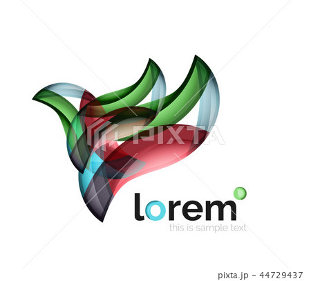 Abstract geometric logo created with overlapping smooth shapes Abstract geometric logo created with overlapping smooth shapes 44729437