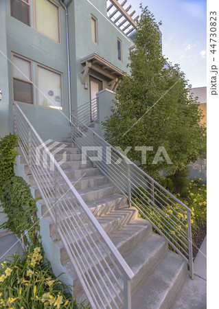 Stairs on a modern townhome entry 44730823