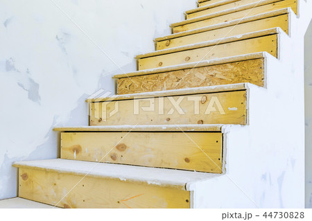 Stairs inside of house under construction in Utah 44730828