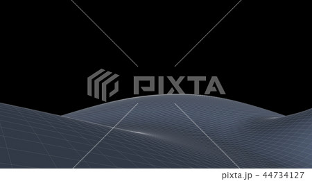 Abstract terrain wireframe landscape background. 44734127