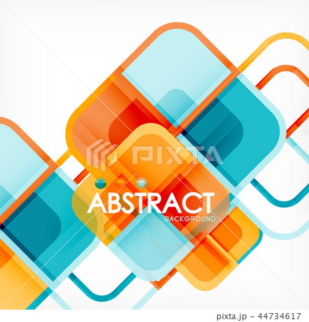 Abstract background, square shapes geometric composition 44734617