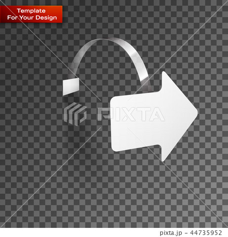 Vector Blank Wobbler with Transparent Strip 44735952