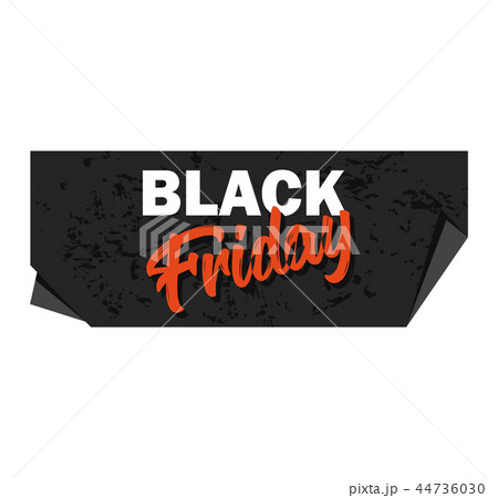Black Friday advertising price tag. Origami-style paper Black Friday advertising price tag. Origami-style paper 44736030