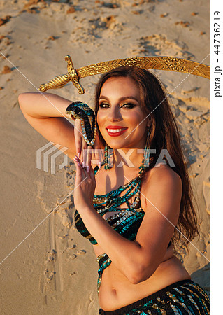 Oriental belly dance with saber 44736219