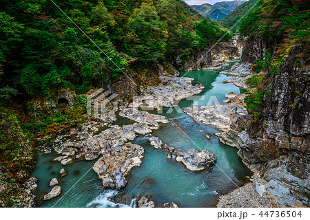 龍王峡と虹見の滝　鬼怒川　渓流 44736504