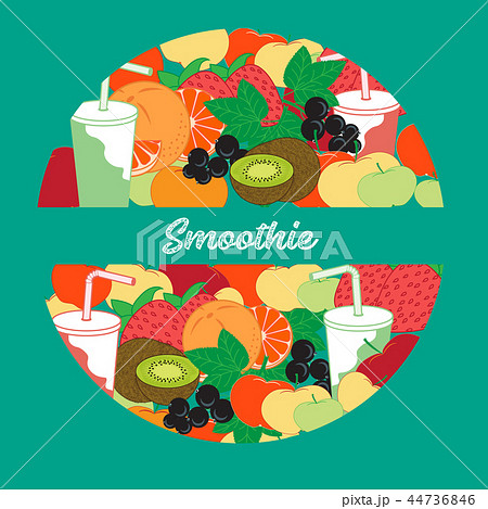 Smoothie and ingredients for making smoothie Smoothie and ingredients for making smoothie 44736846