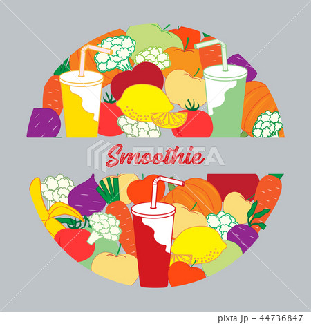 Smoothie and ingredients for making smoothie Smoothie and ingredients for making smoothie 44736847